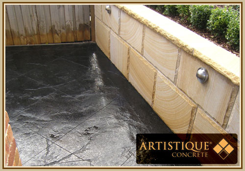 Texture Stained Concrete Driveway - Image 29