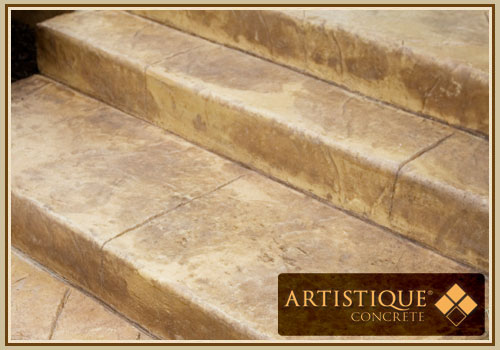 Acid Stained Concrete Stairway